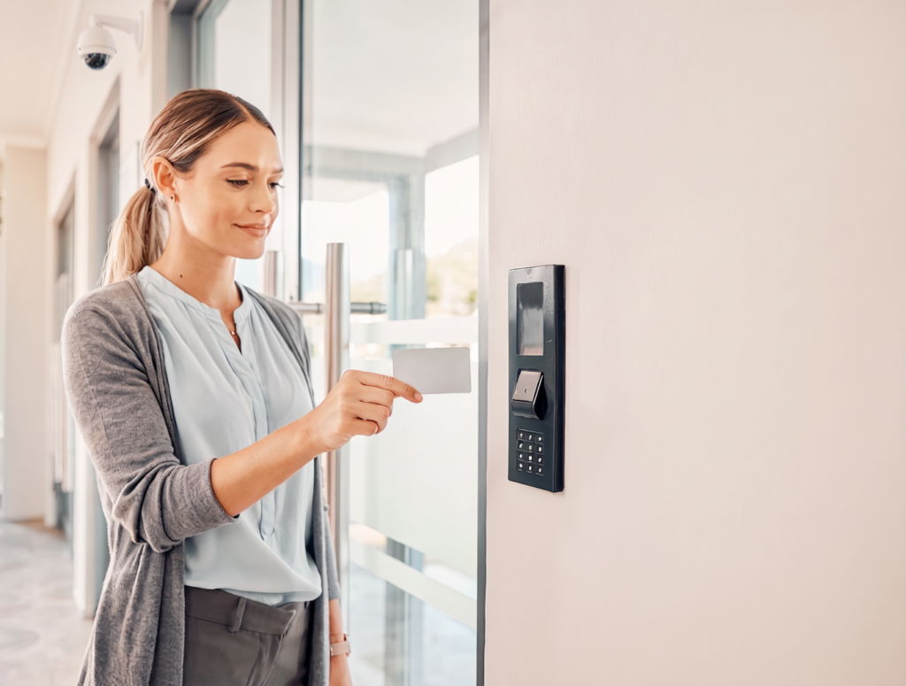 Security Camera Systems and Equipment 7 Woman Security Camera Access Control and Keypad Workman Comm 2
